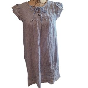 Old Navy Dress Lace Up Cut Strip Mini Dress